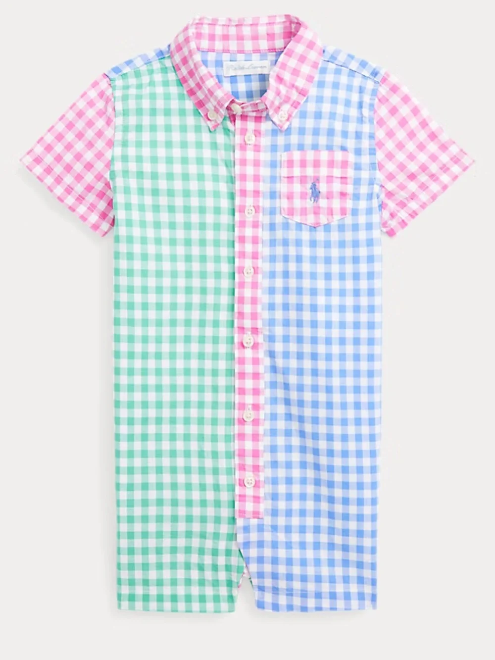 Ralph Lauren Gingham Cotton Poplin Fun Shortall